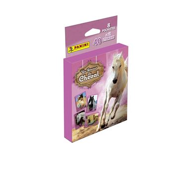 Blister de 8 pochettes Panini Chevaux