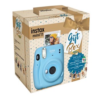 Pack Noël 2020 Appareil photo instantané Fujifilm Instax Mini 11 Bleu Givré  + Pack film Instax Mini 10 vues + Guirlande LED Multicolore - Appareil  photo instantané | fnac