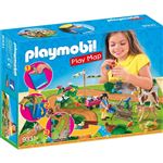 Playmobil Play Map Le club d'équitation 9331 Cavaliers et poneys avec support de jeu