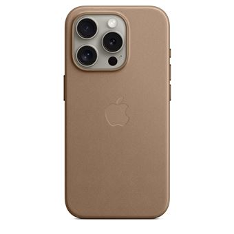 Coque en tissage fin avec MagSafe pour iPhone 15 Pro Taupe