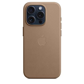 Coque en tissage fin avec MagSafe pour iPhone 15 Pro Taupe