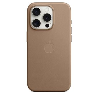 Coque en tissage fin avec MagSafe pour iPhone 15 Pro Taupe