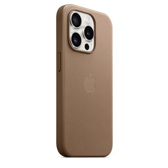 Coque en tissage fin avec MagSafe pour iPhone 15 Pro Taupe