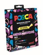 Pochette 4 marqueurs Posca PC5M Pop Modèle aléatoire