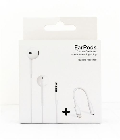 Ecouteurs GENERIQUE Ecouteurs apple earpods avec connecteur lightning  mmtn2zm/a en vrac/polybag