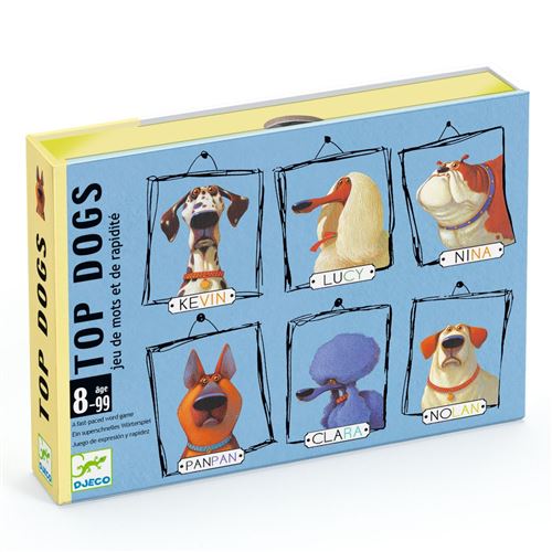 Jeu de cartes en boite Djeco Top Dogs