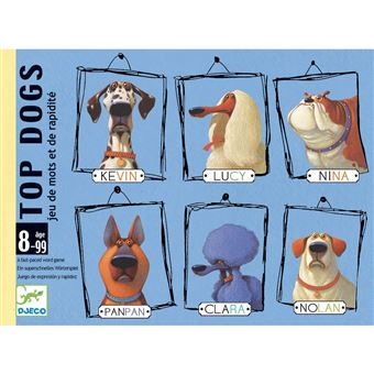 Jeu de cartes en boite Djeco Top Dogs