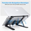 Support pliable pour PC portable Soundlogic Everdrive Noir