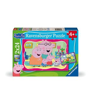 Puzzles 2 x 24 pièces Ravensburger Peppa Pig Nouvelles aventures - 1