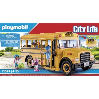 Playmobil City Life 71094 pas cher, Bus scolaire