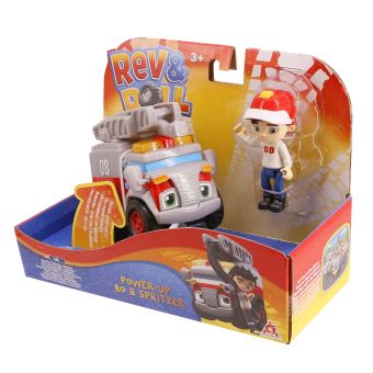 Véhicule Rev & Roll Power-Up Spritzer et une figurine Bo 8 cm