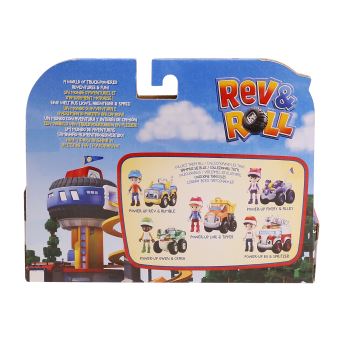 Véhicule Rev & Roll Power-Up Spritzer et une figurine Bo 8 cm