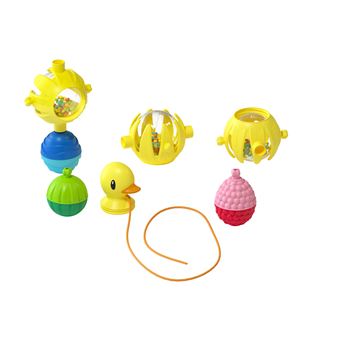 Jeu d'éveil Lalaboom Canard à tirer et Perles 10 pièces