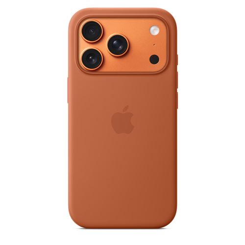 Coque Apple en silicone avec MagSafe terracotta pour iPhone 17 Pro