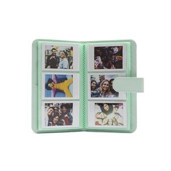 Fujifilm Mini 11 12 Instantané Album Photo Mini 3 Pouces - 108 Poches Transparentes - Cuir PU Menthe Verte - Pour Photos Fujifilm Instax Album Décoration Photos