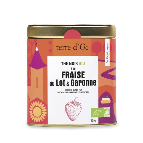 Thé Noir Bio Fraise du Lot et Garonne Terre d'Oc 61184290