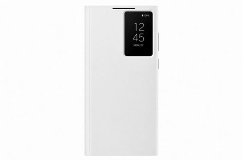 Etui Folio Smart Clear View pour Samsung Galaxy S22 Ultra Blanc