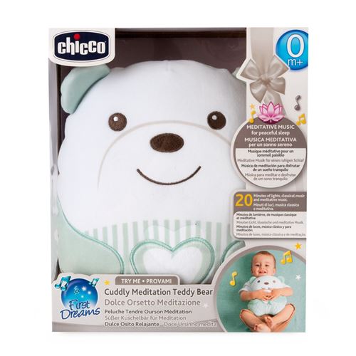 Chicco Multicolore Peluche Tendre Ourson Vert