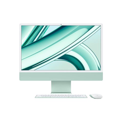 Apple iMac 24 256 Go SSD 8 Go RAM Puce M3 CPU 8 cœurs GPU 10 cœurs Vert 2023 Reconditionné