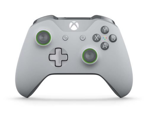Manette Xbox One Microsoft Sans Fil Grise et Verte