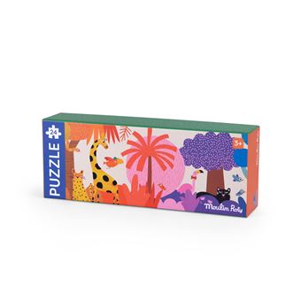 Puzzle 24 pièces Moulin Roty La Jungle Arc-en-ciel - 1