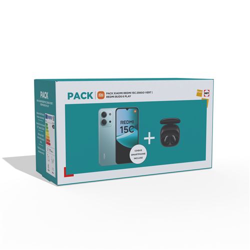 Pack Redmi 15C 6 9 4G Double nano SIM + Ecouteurs sans fil Redmi Buds 6 Play - vue 2