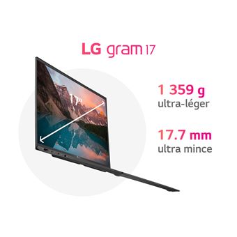 PC Portable LG gram 17Z90Q-G.AD78F 17" Intel Core i7 32 Go RAM 1 To SSD Noir