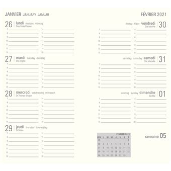 Agenda Semainier de poche Oberthur Stan Modèle aléatoire