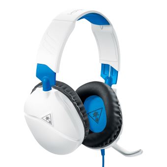 Micro-casque Gaming filaire Turtle Beach Recon 70 Blanc et Bleu pour PS4 Pro et PS4