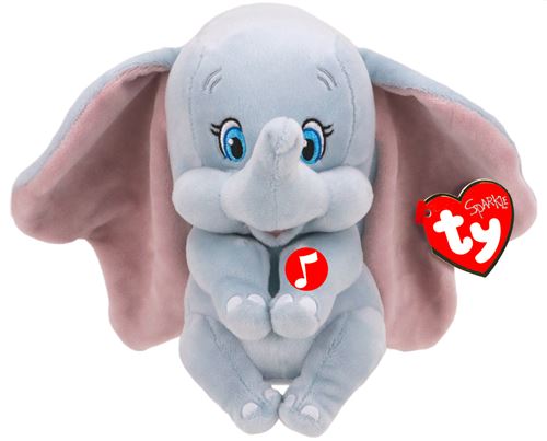 Peluche sonore Ty Disney Dumbo 17 cm