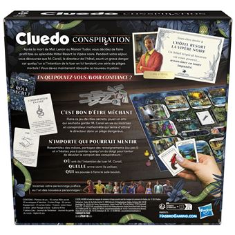 Jeu d'enquête Hasbro Gaming Cluedo Conspiration
