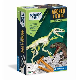 CLEMENTONI Science + Jeu - Archeo Ludic Velociraptor