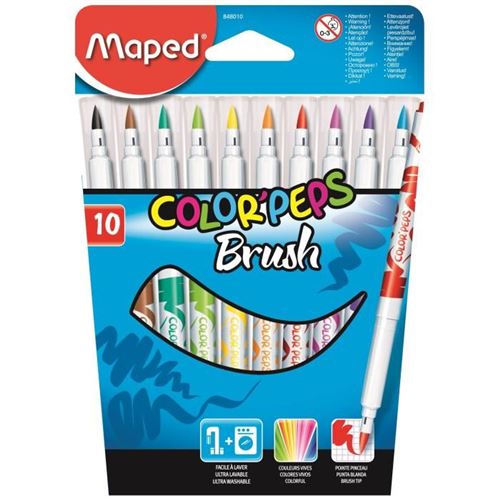 Maped Dreieckige Buntstifte Color#39Peps 12 Stück + Pinsel 12x - vue 2