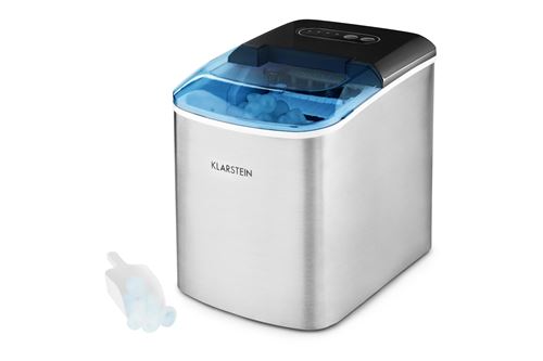 Klarstein On-The-Rocks Machine à Glaã §Ons Led 12Kg / 24H Rã©Servoir 2,1L Inox