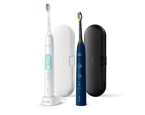 Brosse à Dents Électrique Philips Sonicare Protective Clean 5100 Blanc et Bleu Nuit HX6851/34