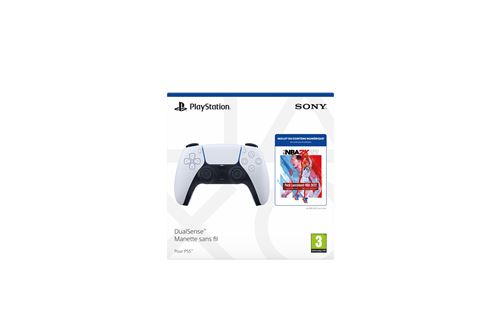 Manette sans fil DualSense Blanc + Pack NBA 2K22