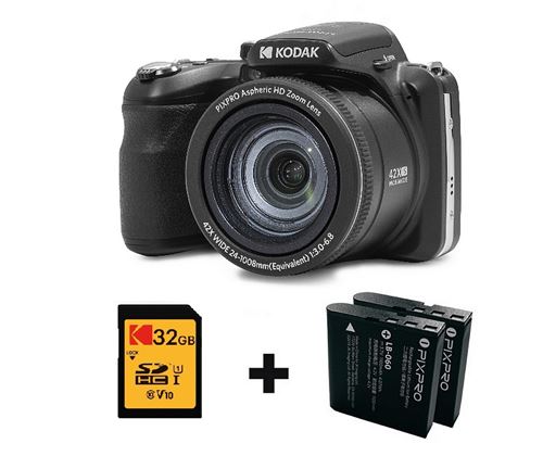 Appareil Photo Numérique Kodak PIXPRO AZ425 – 21,14 MP, Seconde Batterie, Carte Mémoire 32 Go