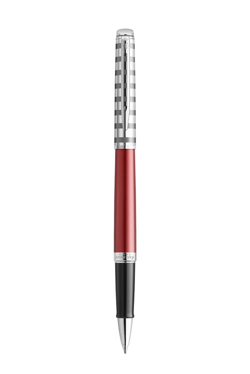 Stylo Roller Waterman Hémisphère French Riviera Deluxe rouge clair pointe fine