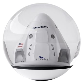 Figurine connectée Lumibowl Space X logo Crew dragon