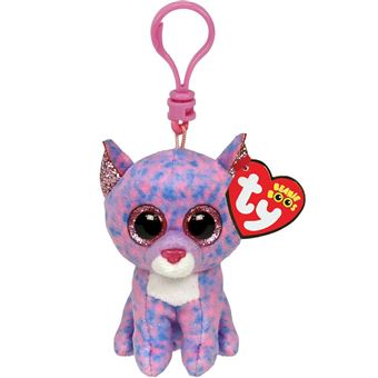 Porte-clés en peluche Ty Beanie Boo's Clip Cassidy le Chat