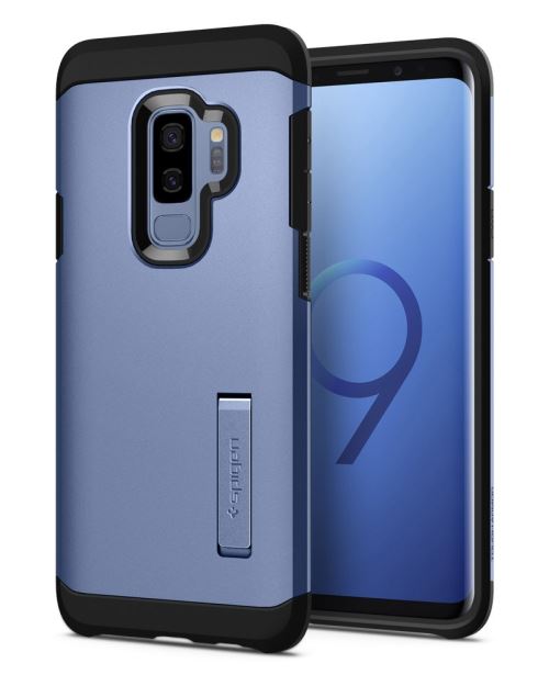 Spigen Tough Armor - Achterzijde behuizing voor mobiele telefoon - polycarbonaat, thermoplastic polyurethaan (TPU) - koraalblauw - voor Samsung Galaxy S9+