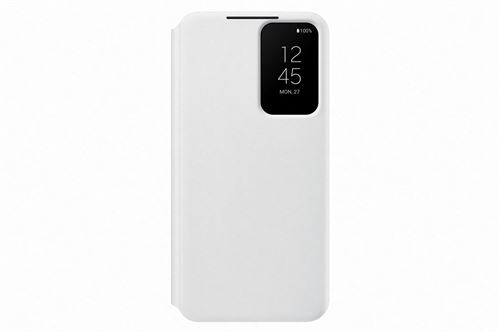 Etui Folio Smart Clear View pour Samsung Galaxy S22 Blanc