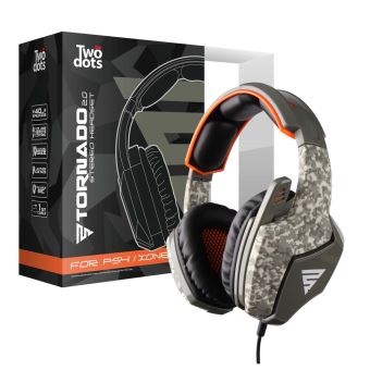 Micro-casque stéréo Two Dots Tornado 2.0 Camouflage pour PS4, Xbox One et Nintendo Switch