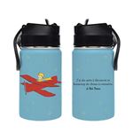 GOURDE AVEC PAILLE - 350ML - COLLECTION LE PETIT PRINCE ENFANTS - AVION