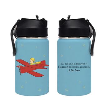 GOURDE AVEC PAILLE - 350ML - COLLECTION LE PETIT PRINCE ENFANTS - AVION