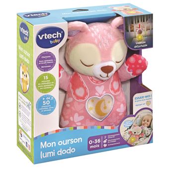 Peluche interactive Vtech Baby Mon ourson Lumi Dodo Rose