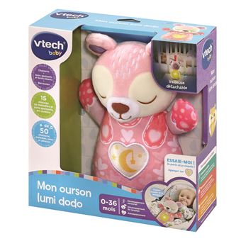 Peluche interactive Vtech Baby Mon ourson Lumi Dodo Rose