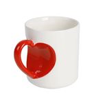 Tasse en céramique Itotal Saint-Valentin Cœur Blanc et rouge