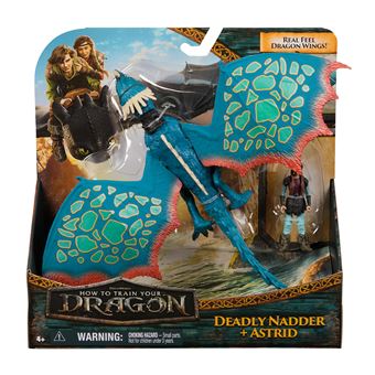 Pack 2 Figurines Dragon et Viking Dreamworks Dragons Movie 25 cm Modèle aléatoire