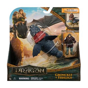 Pack 2 Figurines Dragon et Viking Dreamworks Dragons Movie 25 cm Modèle aléatoire